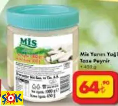MİS YARIM YAĞLI TAZE PEYNİR MİS YARIM YAĞLI TAZE PEYNİR
